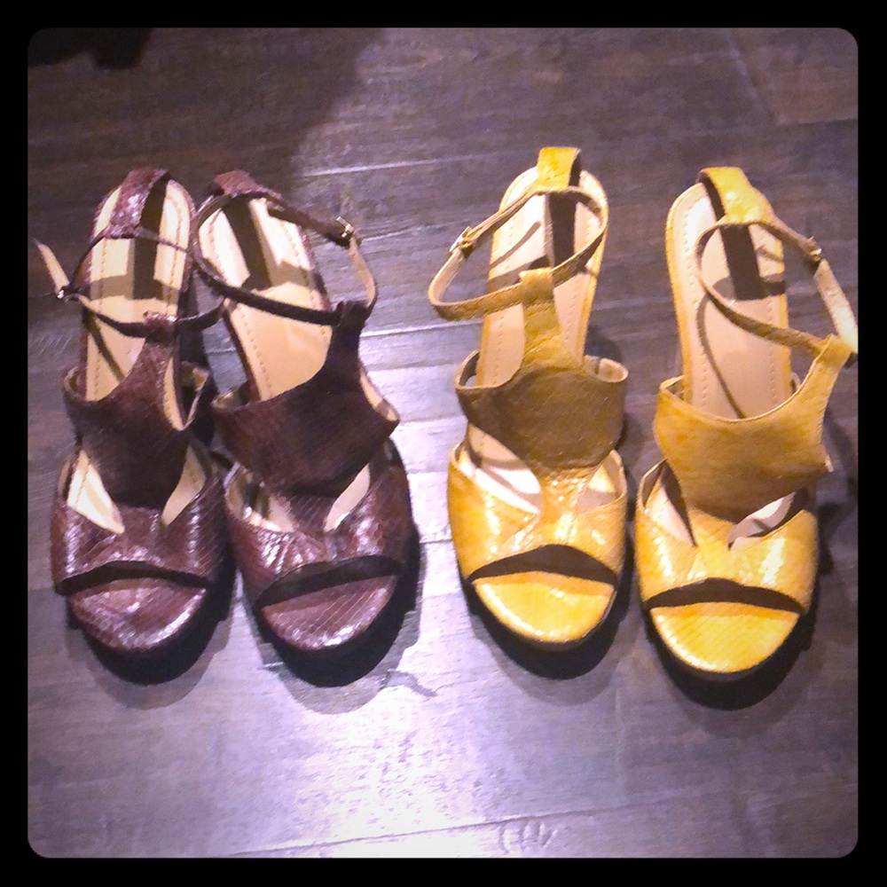 Nine West wedges 5” heel